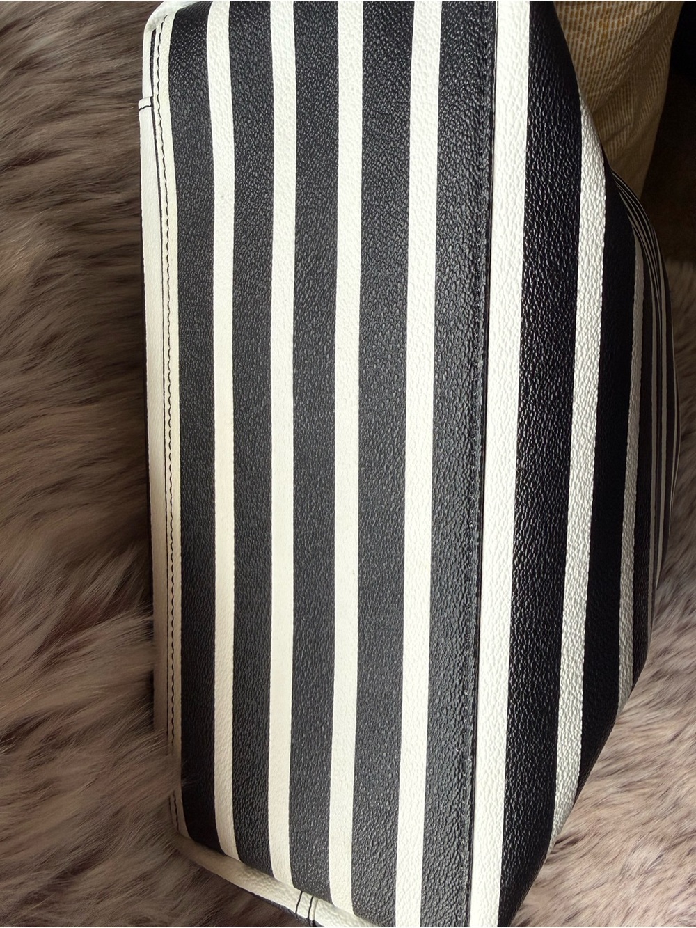 kate spade Black and White Striped Tote - Picture 15 of 16